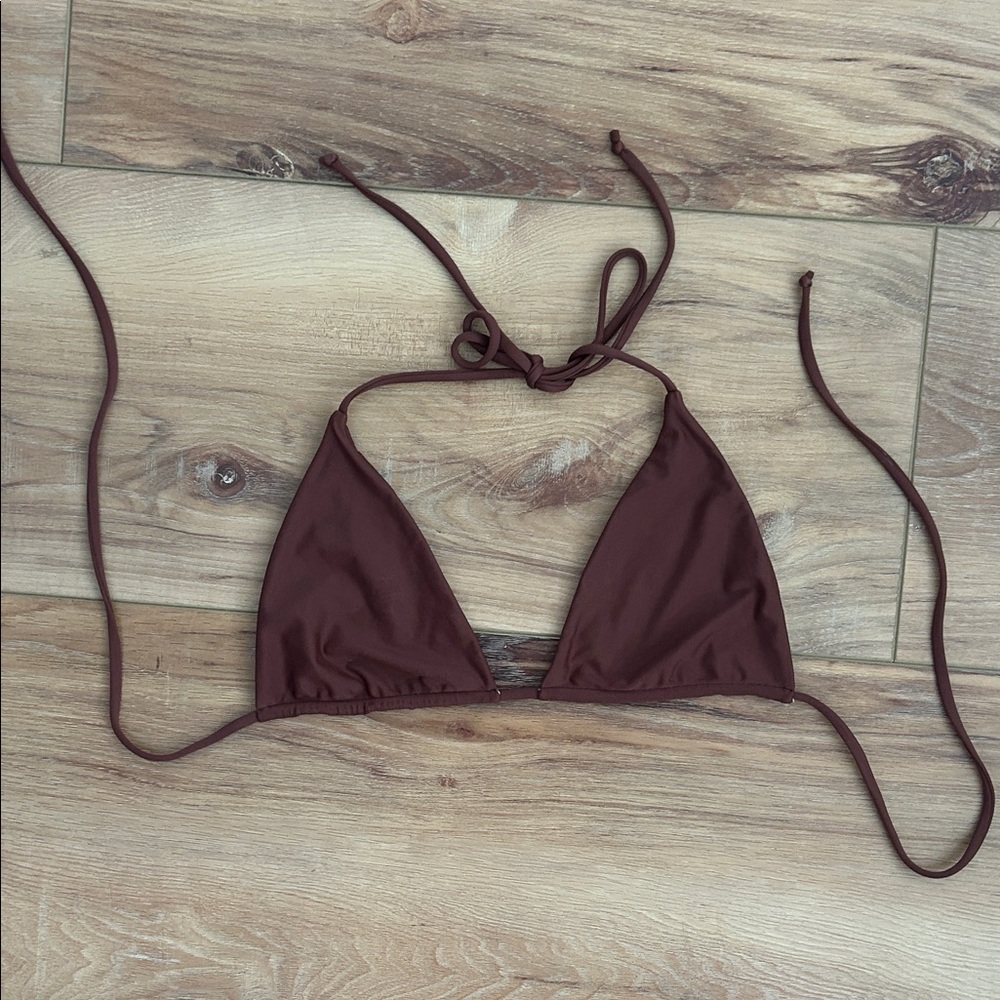 Benoa swim Brown Triangle Bikini Top